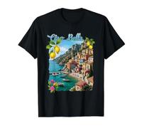 Ciao a Bella Italy Amalfi Coast Positano Mediterranean Value Graphic T-Shirt, Men, Black, S