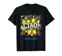 Ciao Amore Italy Lemons La Dolce Vita Graphic Value Graphic T-Shirt, Men, Black, S