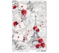 Ciao Bella A4 Rice Paper - Letters from Paris CBRP489