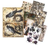 Ciao Bella A5 Rice Paper Art Set - 8 Sheets Rice Paper (Dark Academia)