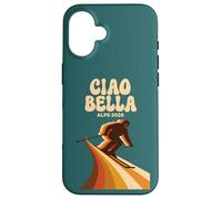 Ciao Bella Alps 2026 Vintage Style Skiing Italy Case for iPhone 16