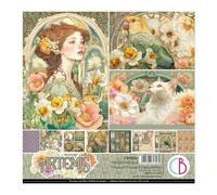 Ciao Bella Artemis Pad 8"x8" for Paper Crafts, Junk journals, Scrapbooking, Decoupage, Backgrounds, Cardmaking, Origami, Collage Sheets, Ephemera & More.