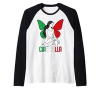 Ciao Bella Butterfly Fairy Italian Wings Raglan Baseball Tee