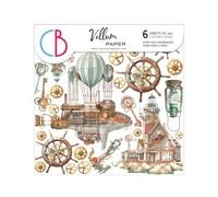 Ciao Bella Craft Paper Coral Reef, 6 Sheets of 15 x 15 cm Vellum Paper with Motif