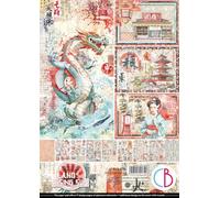 Ciao Bella Creative Pad - Land of The Rising Sun - 9 Sheets A4 (21cm x 29.7cm) - 190gsm Paper
