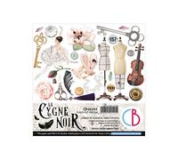 Ciao Bella CYGNE Noir Fussy Cut PAD 6X6 24/PKG