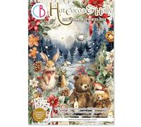 Ciao Bella Ephemera Book & Junk Journal for Paper Crafts, Card Making, Scrapbooking & Collage - 140gsm cardstock (HotCocoa Holly)