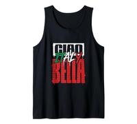 Ciao Bella Graffiti Italy Flag Text Street Art Design Tank Top