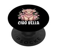 Ciao Bella Highland Cow Cute Cow Italian PopSockets Adhesive PopGrip