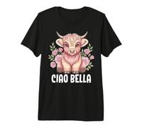 Ciao Bella Highland Cow Cute Cow Italian Premium T-Shirt