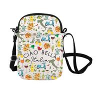 Ciao Bella Italia Inspire Crossbody Bag Italian Hello Goodbye Inspire Messenger Bag Italy Travel Carry On Bag, Ciao Cb, Messenger Bag