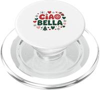 Ciao Bella Italian Christmas Retro Holiday Typography PopSockets PopGrip for MagSafe