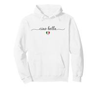 Ciao Bella Italian Flag Heart Design Italy Souvenir Pullover Hoodie