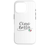 Ciao Bella Italian Flag Heart Italy Design Souvenir Case for iPhone 16 Pro
