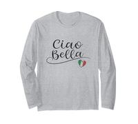 Ciao Bella Italian Flag Heart Italy Design Souvenir Long Sleeve T-Shirt
