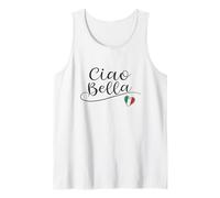 Ciao Bella Italian Flag Heart Italy Design Souvenir Tank Top