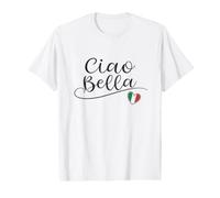Ciao Bella Italian Flag Heart Italy Design Souvenir Value Graphic T-Shirt