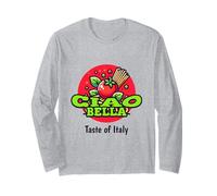 Ciao Bella Italian Food Fun Taste of Italy Design Long Sleeve T-Shirt