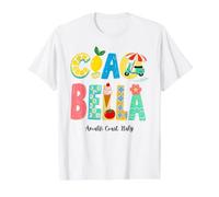 Ciao Bella Italian Summer Amalfi Coast Italy Value Graphic T-Shirt, Men, White, S