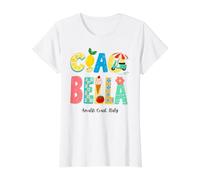 Ciao Bella Italian Summer Amalfi Coast Italy Value Graphic T-Shirt, Women, White, S