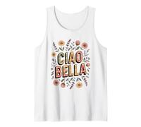 Ciao Bella Italy Floral Retro Minimalist Garden Lover Flower Tank Top