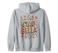 Ciao Bella Italy Floral Retro Minimalist Garden Lover Flower Zip Hoodie