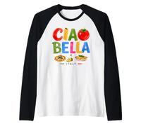 Ciao Bella Italy Food Lover Italian Travel Raglan Baseball Tee