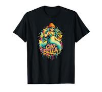 Ciao Bella Mermaid Street Art Urban Style T-Shirt