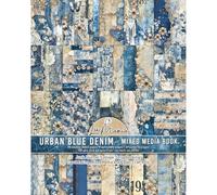 Ciao Bella Mixed Media Book A4 Maxi - 39 Patterns Pages +11 Ephemera Pages (Urban Blue)