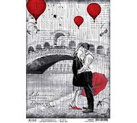 CIAO BELLA PAPER Loving in Rice PAPR LUV Venice, Red, One Size