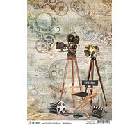Ciao Bella Papers CBRP113 The Director Rice Paper, A4, 5 Pieces