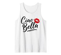 Ciao Bella Red Lips Italian Summer Tank Top