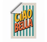 Ciao Bella Retro Unframed Wall Art Print A3 (42×29.7cm), Wall Decor for Living Room, Bedroom, Office & Home, Art Gift
