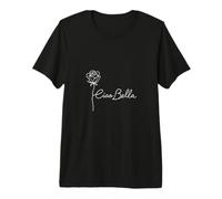 Ciao Bella Rose Line Art Italian Phrase Premium T-Shirt