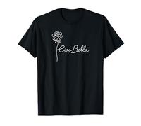 Ciao Bella Rose Line Art Italian Phrase T-Shirt