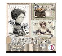 Ciao Bella Typographic Pad 8"x8" - Paper Crafts, Junk journals, Scrapbooking, Decoupage, Decorative Craft Papers