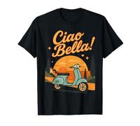 Ciao Bella Vintage Italian Sunset Scooter Scene T-Shirt