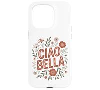 Ciao Bella Vintage Italy Floral Minimalist Food Lover Tee Case for iPhone 15 Pro