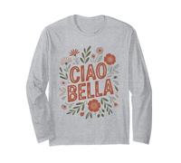 Ciao Bella Vintage Italy Floral Minimalist Food Lover Tee Long Sleeve T-Shirt