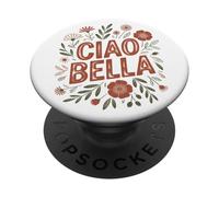 Ciao Bella Vintage Italy Floral Minimalist Food Lover Tee PopSockets Adhesive PopGrip