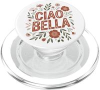 Ciao Bella Vintage Italy Floral Minimalist Food Lover Tee PopSockets PopGrip for MagSafe
