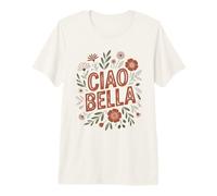 Ciao Bella Vintage Italy Floral Minimalist Food Lover Tee Premium T-Shirt