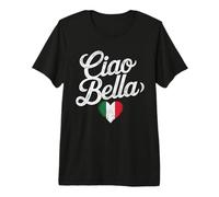 Ciao Bella with Italian Flag Heart Premium T-Shirt