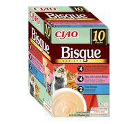 Ciao Bisque by INABA Wet Cat Food - Chicken & Tuna Variety Pack (400g total) / Delicious & Healthy Snack, Puree Food Topper, Side Dish, Complement, Natural, Grain Free, Wet Cat Food