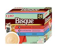 Ciao Bisque by INABA Wet Cat Food - Chicken & Tuna Variety Pack (960g total) / Delicious & Healthy Snack, Puree Food Topper, Side Dish, Complement, Natural, Grain Free, Wet Cat Food
