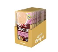 Ciao Bisque by INABA Wet Cat Food - Tuna and Salmon- 12 Packs (480g total) / Moist Treat, Delicious & Healthy Snack, Side Dish, Complement, Natural, Grain Free, Wet Cat Food