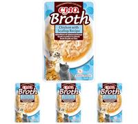 Ciao Broth by INABA Cat Treat - Chicken with Scallop - 4 Pack (40g total) / Moist Cat Treat, Delicious & Healthy Snack, Food Topper, Side Dish, Complement, Natural, Grain Free