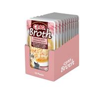 Ciao Broth by INABA Wet Cat Food - Chicken with Salmon - 12 Packs (480g total) / Moist Treat, Delicious & Healthy Snack, Food Topper, Side Dish, Complement, Natural, Grain Free, Wet Cat Food