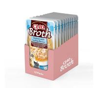 Ciao Broth by INABA Wet Cat Food - Chicken with Scallop - 12 Packs (480g total) / Moist Treat, Delicious & Healthy Snack, Food Topper, Side Dish, Complement, Natural, Grain Free, Wet Cat Food
