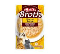 INABA Churu Broth - broth for cats - chicken snacks recipe - awards with animal proteins, without grains, preservatives, colorants, lime, 1 x 40 g